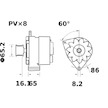 generátor MAHLE ORIGINAL MG 180
