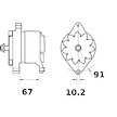 generátor MAHLE ORIGINAL MG 184