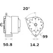 generátor MAHLE ORIGINAL MG 442