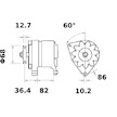 generátor MAHLE ORIGINAL MG 550