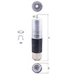 Palivový filtr MAHLE ORIGINAL KL 169/6D