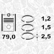 Sada pístních kroužků ET ENGINETEAM R1003400