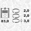 Sada pístních kroužků ET ENGINETEAM R1012500