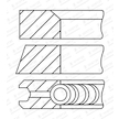 Sada pístních kroužků GOETZE ENGINE 08-450700-00