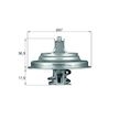 Termostat, chladivo MAHLE ORIGINAL TX 54 83D