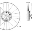Větrák, chlazení motoru MAHLE ORIGINAL CFF 415 000P