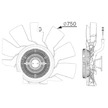 Větrák, chlazení motoru MAHLE ORIGINAL CFF 515 000P
