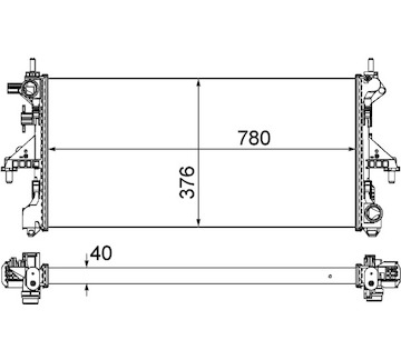 Chladič, chlazení motoru MAHLE ORIGINAL CR 1034 000P