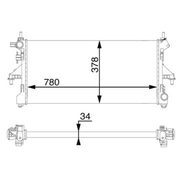 Chladič, chlazení motoru MAHLE ORIGINAL CR 1034 000S