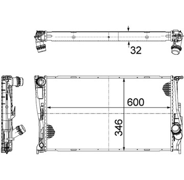 Chladič, chlazení motoru MAHLE ORIGINAL CR 1085 000P