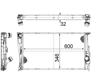 Chladič, chlazení motoru MAHLE ORIGINAL CR 1086 000P