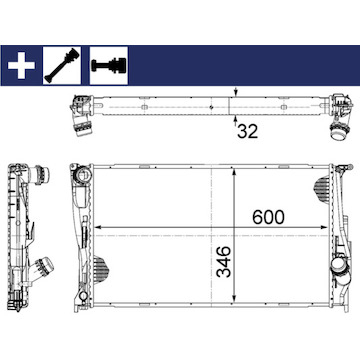 Chladič, chlazení motoru MAHLE ORIGINAL CR 1086 000S