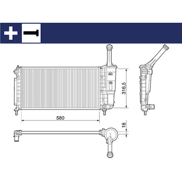 Chladič, chlazení motoru MAHLE ORIGINAL CR 1104 000S