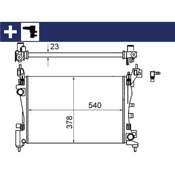 Chladič, chlazení motoru MAHLE ORIGINAL CR 1121 000S