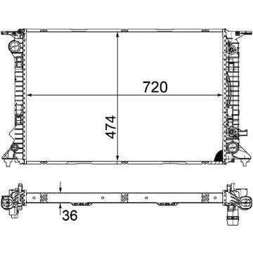 Chladič, chlazení motoru MAHLE ORIGINAL CR 1134 000P