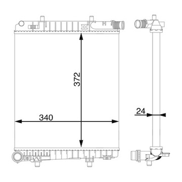 Chladič, chlazení motoru MAHLE ORIGINAL CR 1592 000S