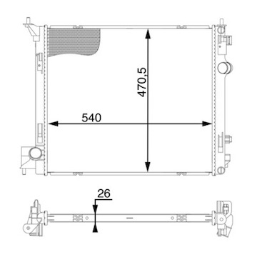 Chladič, chlazení motoru MAHLE ORIGINAL CR 1595 000S