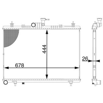 Chladič, chlazení motoru MAHLE ORIGINAL CR 1605 000S