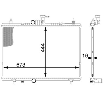 Chladič, chlazení motoru MAHLE ORIGINAL CR 1606 000S