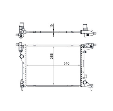 Chladič, chlazení motoru MAHLE ORIGINAL CR 1663 000S