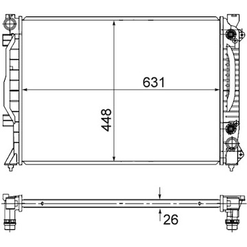 Chladič, chlazení motoru MAHLE ORIGINAL CR 1686 000S