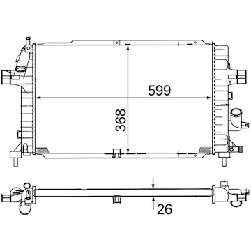 Chladič, chlazení motoru MAHLE ORIGINAL CR 1687 000S