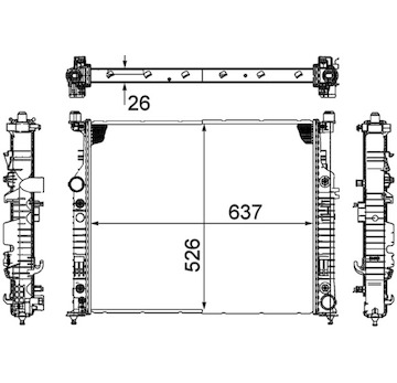 Chladič, chlazení motoru MAHLE ORIGINAL CR 1705 000P