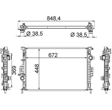 Chladič, chlazení motoru MAHLE ORIGINAL CR 1748 000S