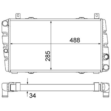 Chladič, chlazení motoru MAHLE ORIGINAL CR 2034 000S