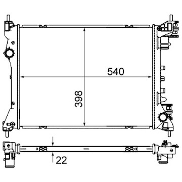 Chladič, chlazení motoru MAHLE ORIGINAL CR 2056 000S