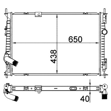 Chladič, chlazení motoru MAHLE ORIGINAL CR 2058 000S