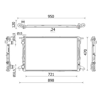 Chladič, chlazení motoru MAHLE ORIGINAL CR 2179 000S