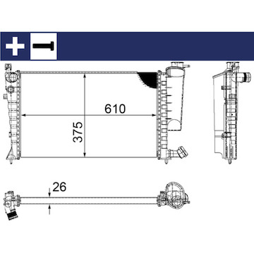 Chladič, chlazení motoru MAHLE ORIGINAL CR 2206 000S