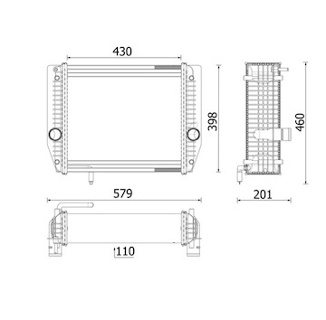 Chladič, chlazení motoru MAHLE ORIGINAL CR 2704 000P