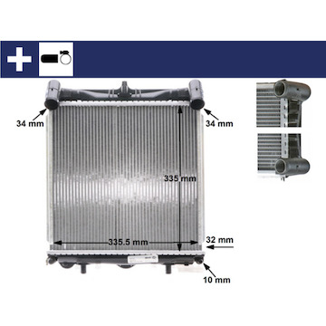 Chladič, chlazení motoru MAHLE ORIGINAL CR 370 000S