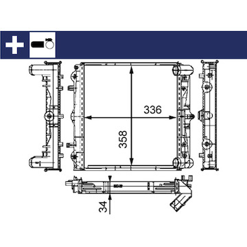 Chladič, chlazení motoru MAHLE ORIGINAL CR 383 000S