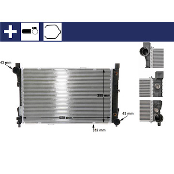 Chladič, chlazení motoru MAHLE ORIGINAL CR 387 000S