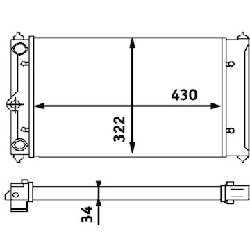 Chladič, chlazení motoru MAHLE ORIGINAL CR 408 000S