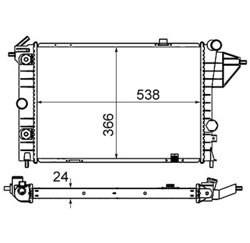 Chladič, chlazení motoru MAHLE ORIGINAL CR 439 000S