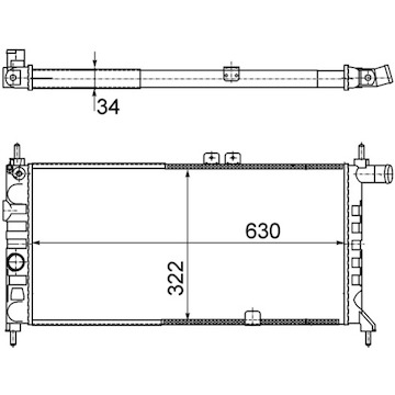 Chladič, chlazení motoru MAHLE ORIGINAL CR 441 000S