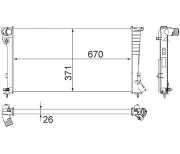 Chladič, chlazení motoru MAHLE ORIGINAL CR 504 000S