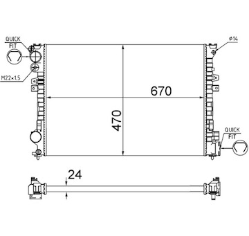 Chladič, chlazení motoru MAHLE ORIGINAL CR 587 001S