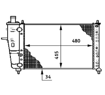 Chladič, chlazení motoru MAHLE ORIGINAL CR 598 000S