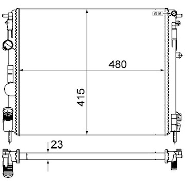 Chladič, chlazení motoru MAHLE ORIGINAL CR 605 000S