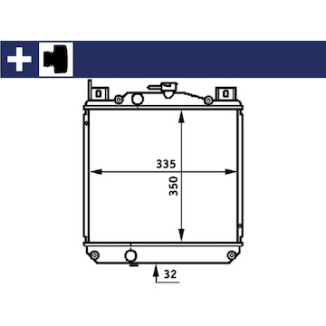 Chladič, chlazení motoru MAHLE ORIGINAL CR 655 000S