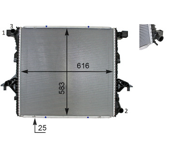 Chladič, chlazení motoru MAHLE ORIGINAL CR 81 000S