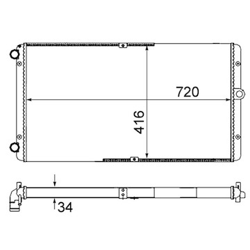 Chladič, chlazení motoru MAHLE ORIGINAL CR 829 000S