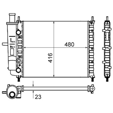 Chladič, chlazení motoru MAHLE ORIGINAL CR 838 000S