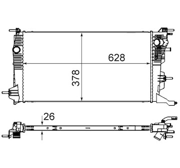 Chladič, chlazení motoru MAHLE ORIGINAL CR 840 000S