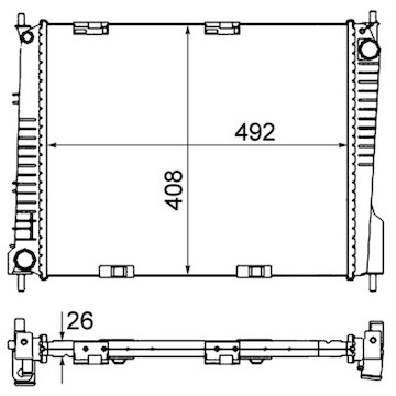 Chladič, chlazení motoru MAHLE ORIGINAL CR 841 000S